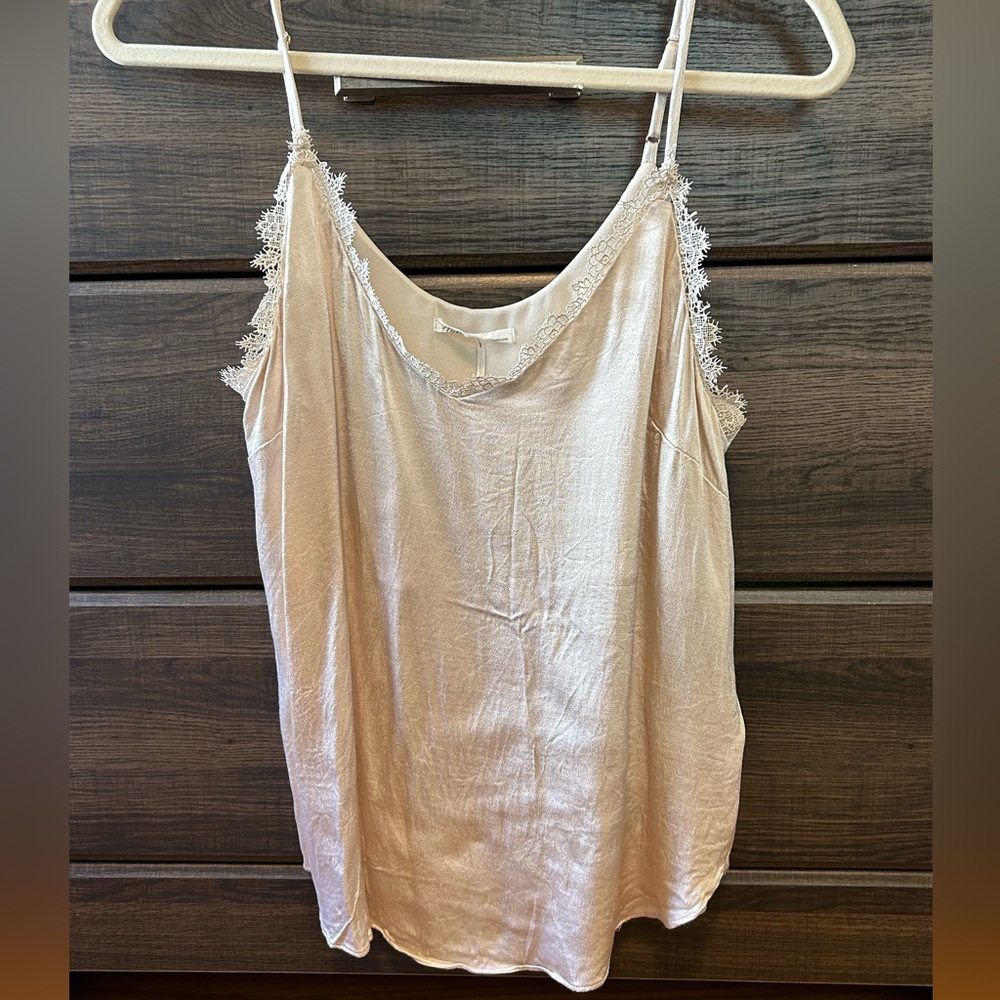 Satin Cami with Lace Detailing